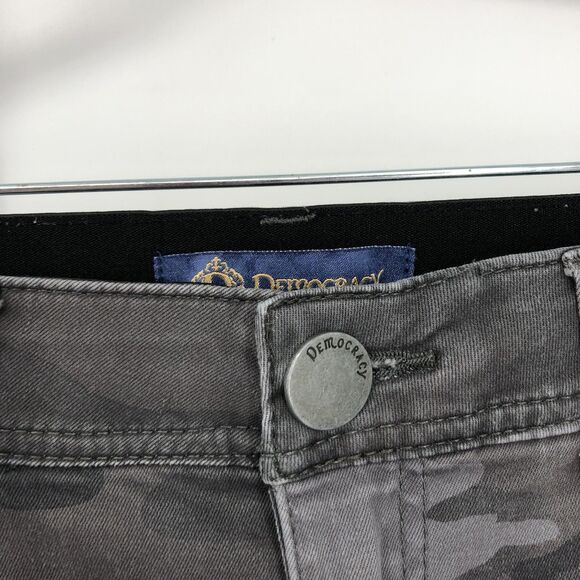 Democracy "Ab"solution Pants Womens 6 Camo Skinny Stretch Zipper Pockets Casual - Picture 4 of 15